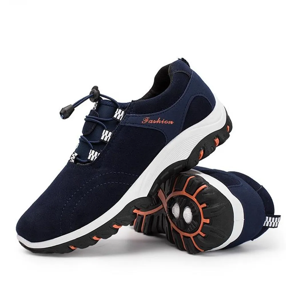 Мужская дышащая кожаная Нескользящая городская обувь Уличная для отдыха с