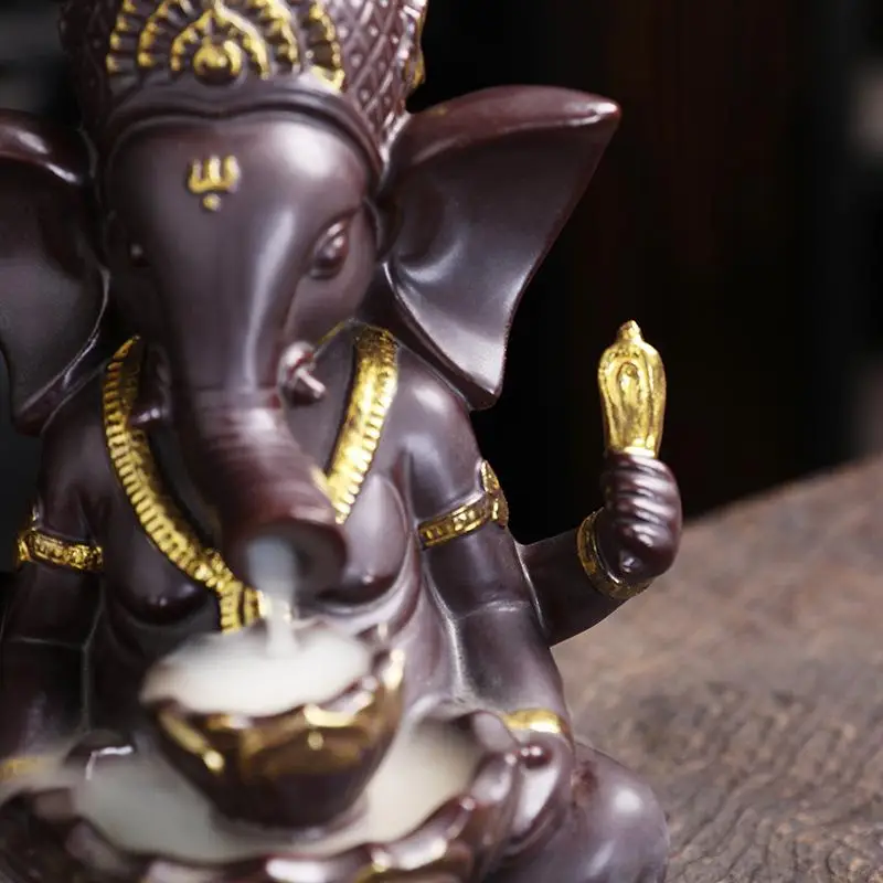 Ganesha горелка для благовоний слон Бог эмблема благоприятный и успех керамический