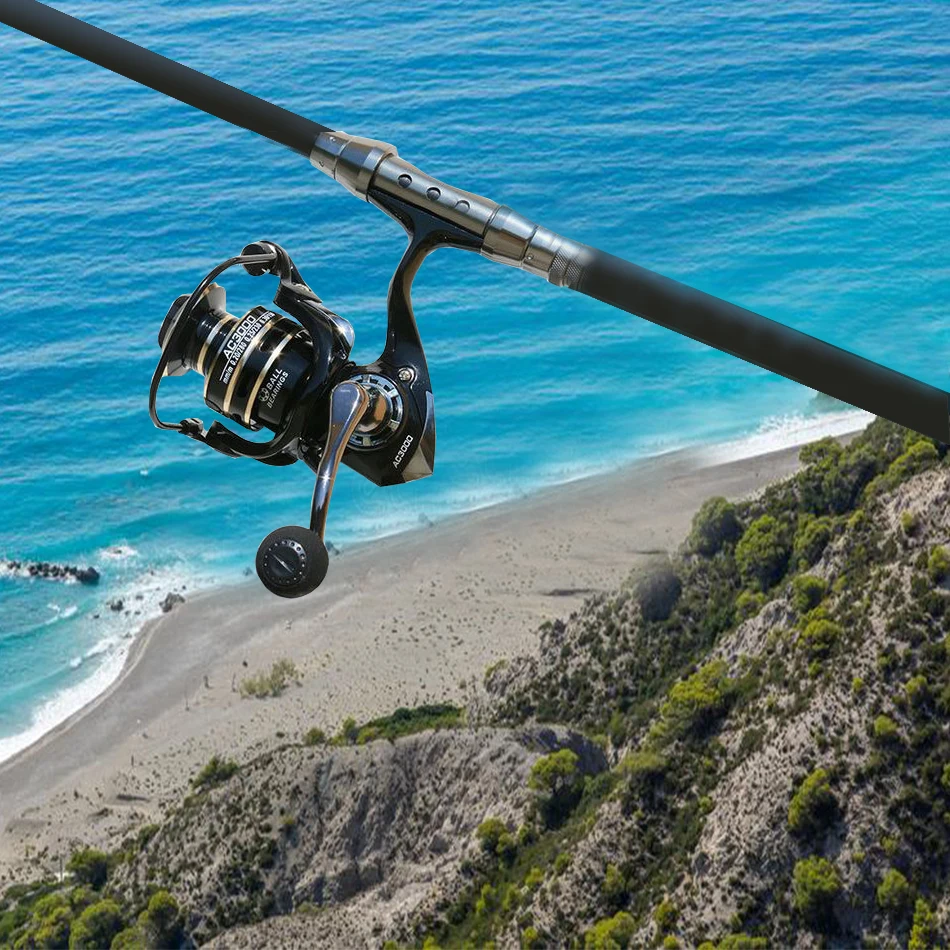 Рыболовная катушка для спиннинга ловли окуня макс. нагрузка 8 кг серия 2000-7000