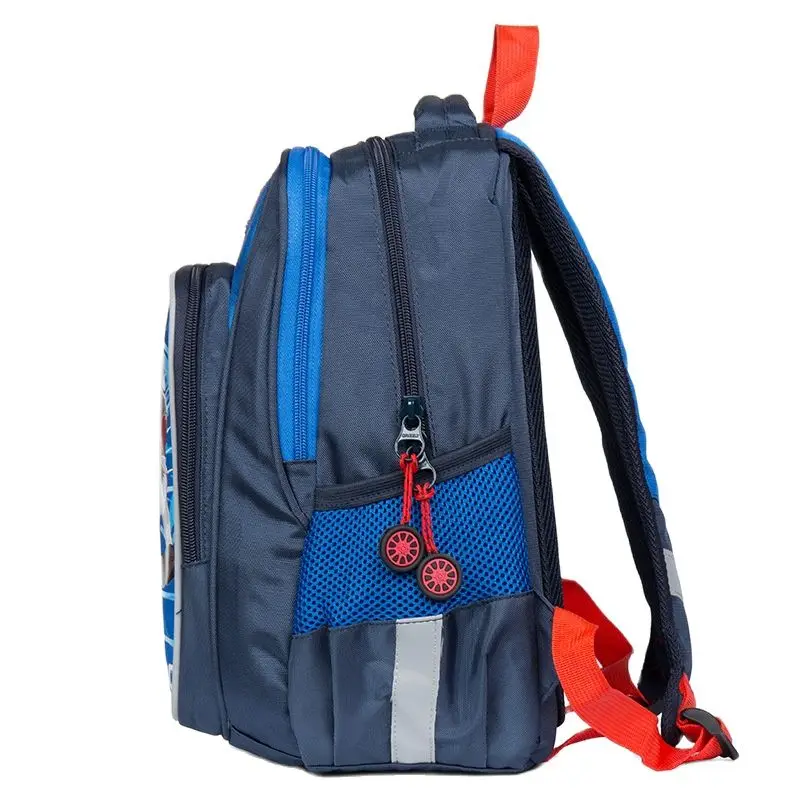 Fashion Children School Bags for Boys Backpacks Motorcycle Pattern Waterproof Orthopedic Knapsack Primary Schoolbag Grade 1-6