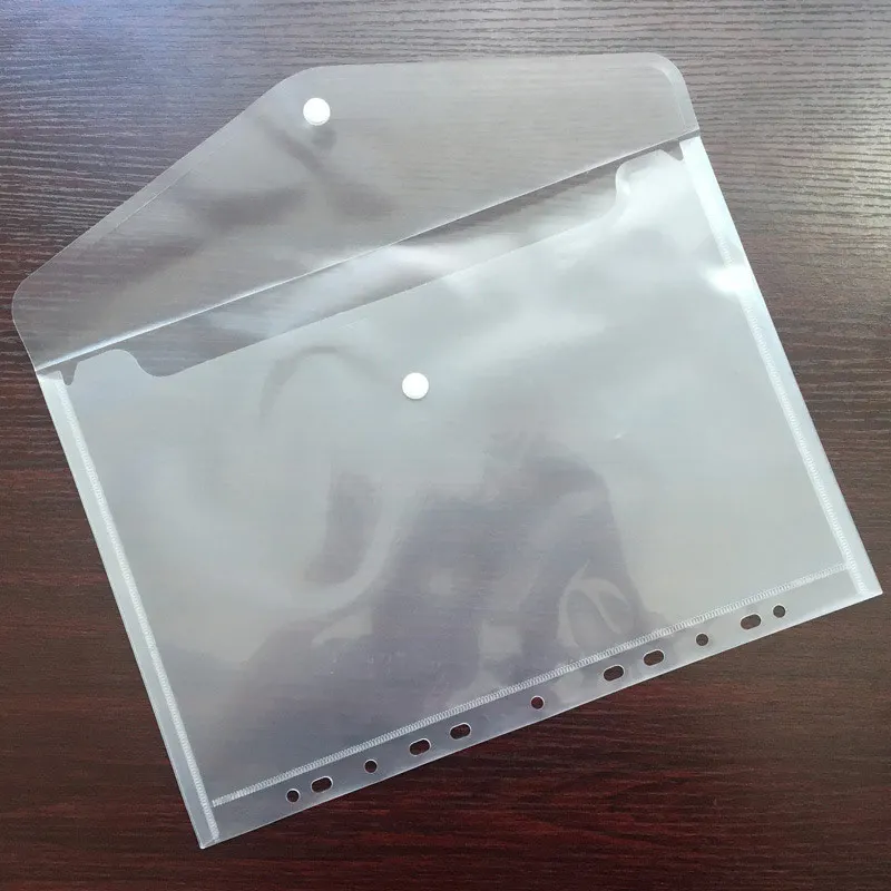 

11 Hole Transparent A4 Document File Bag Plastic Folder File Bill Envelope Storage Bag Data School Student Test Paper Bag
