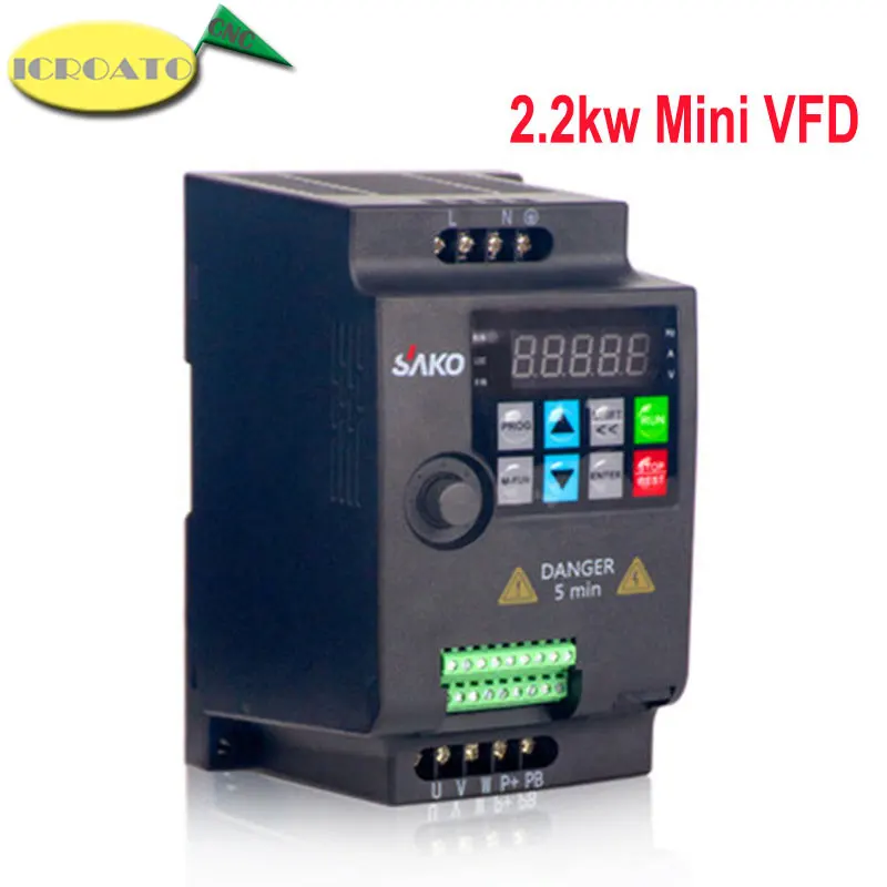 

SKI780 380V 0.75KW/1.5KW/2.2KW Mini VFD Variable Frequency Inverter for Motor Speed Control Converter