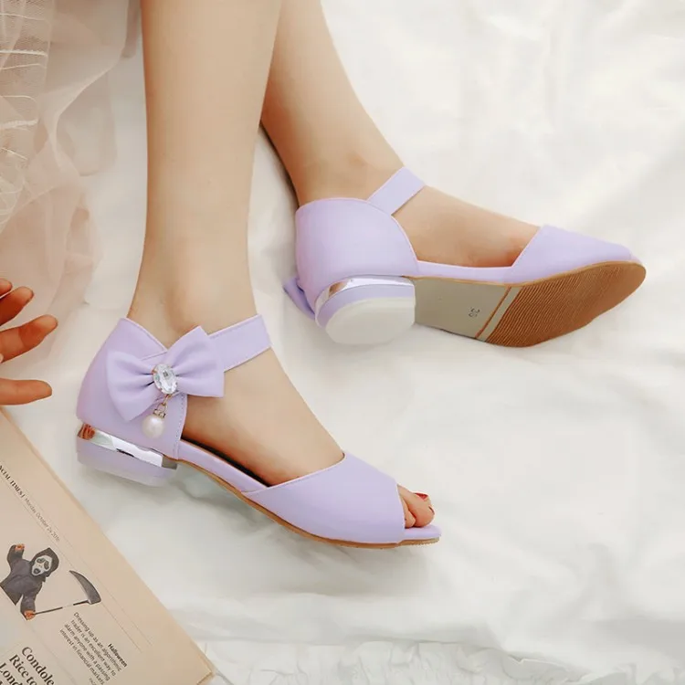 Сандалии женские на высоком каблуке Босоножки с открытым носком украшение