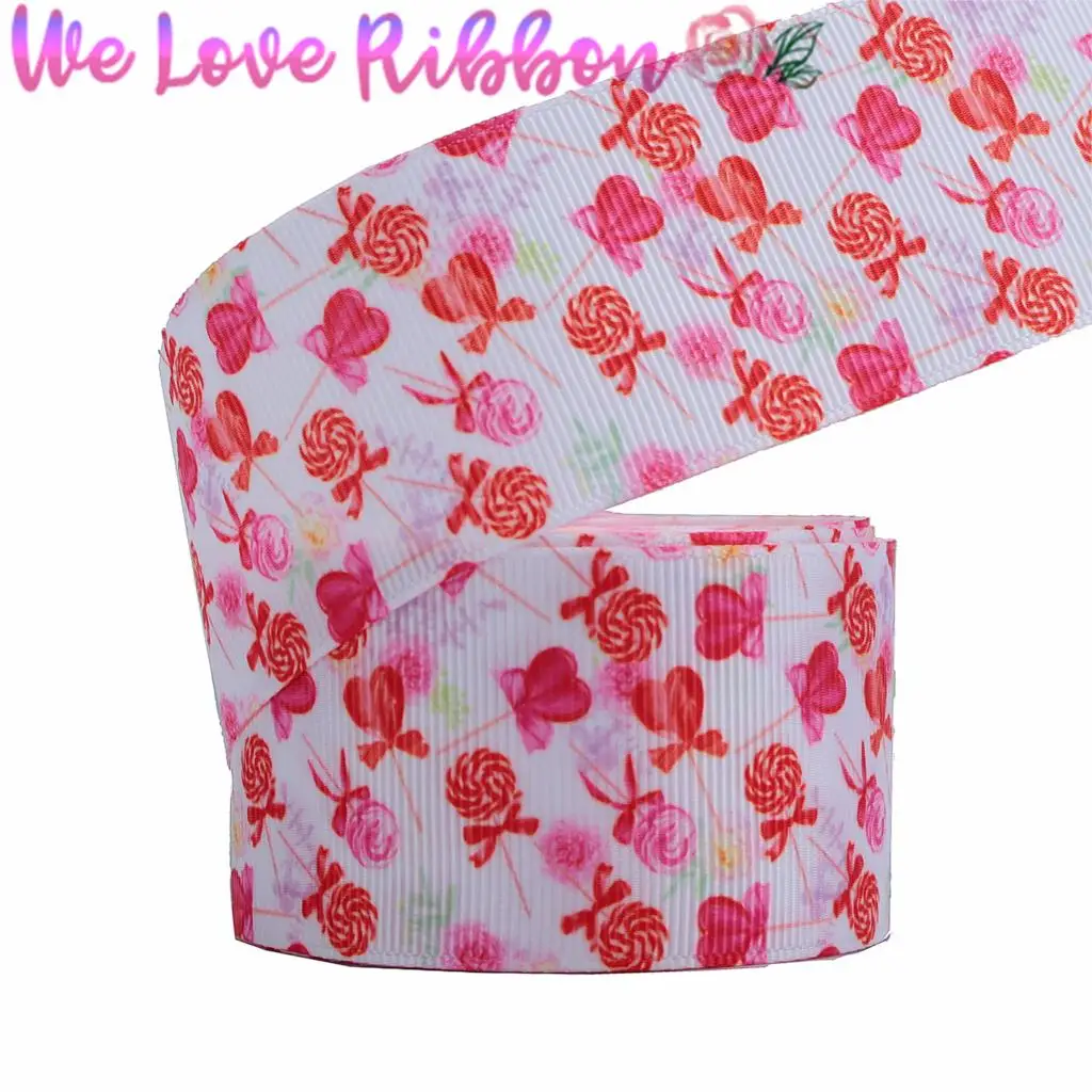 16 мм-75 мм Красочные сердце Конфеты Пончик напечатанный корсаж/враг ленты DIY волос