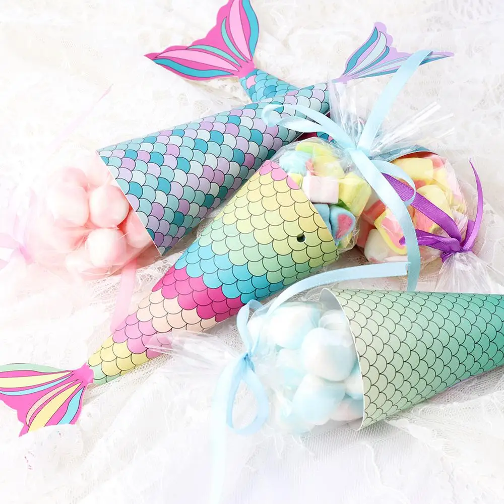 OurWarm Русалочка бумажная Конфета Подарочная коробка Пригласительные открытки