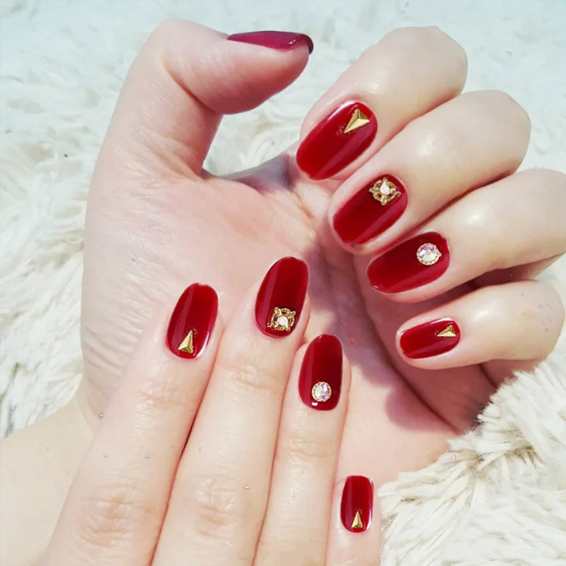 24 шт./компл. поддельные накладные ногти отделка верха съемные наконечники через