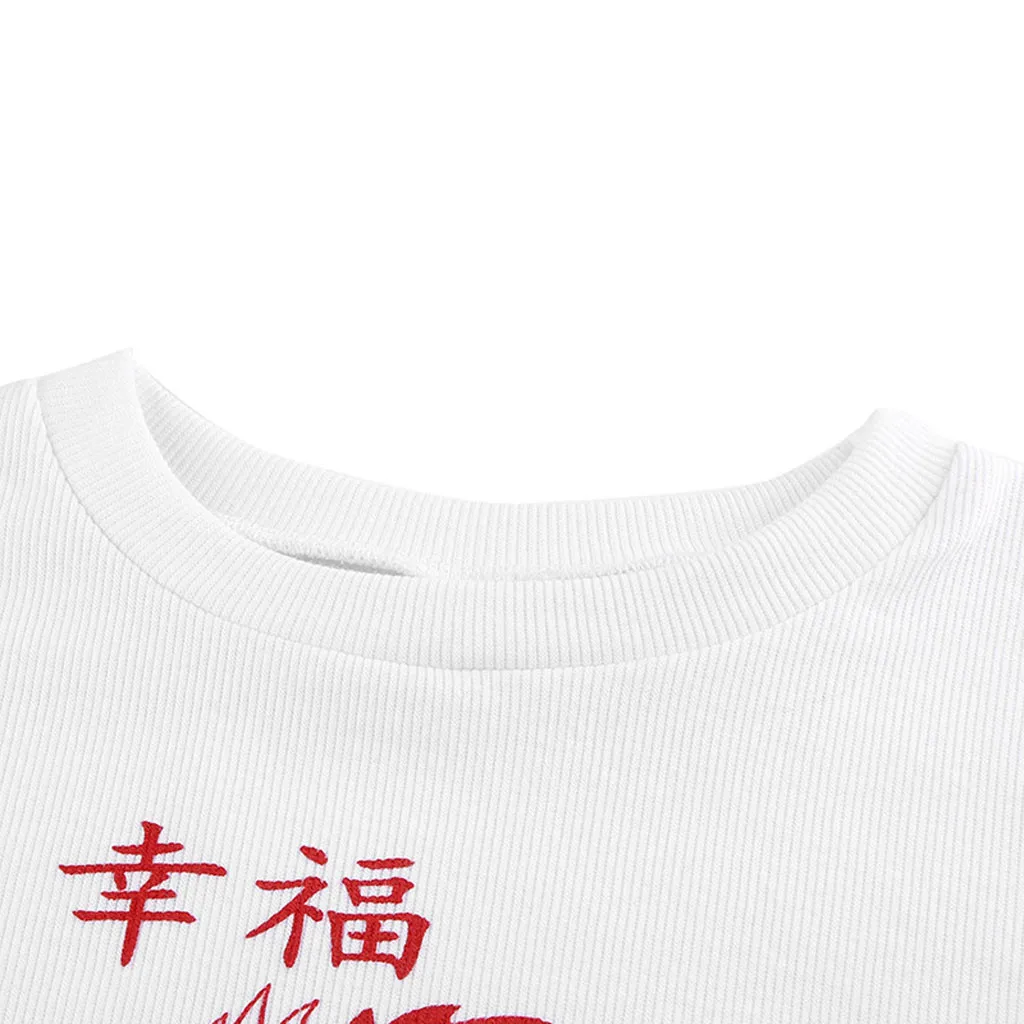 Футболка женская с принтом китайского дракона повседневный облегающий Топ