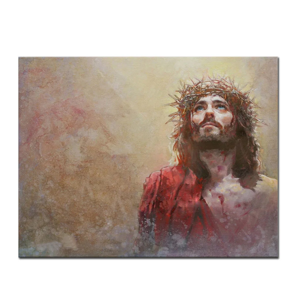 Иисус Христос холст масляная живопись религиозная фигура плакат гостиная