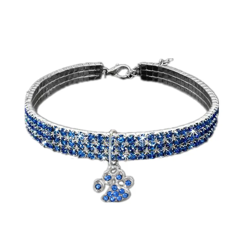 Ошейник для собак с кристаллами 5 цветов | Дом и сад