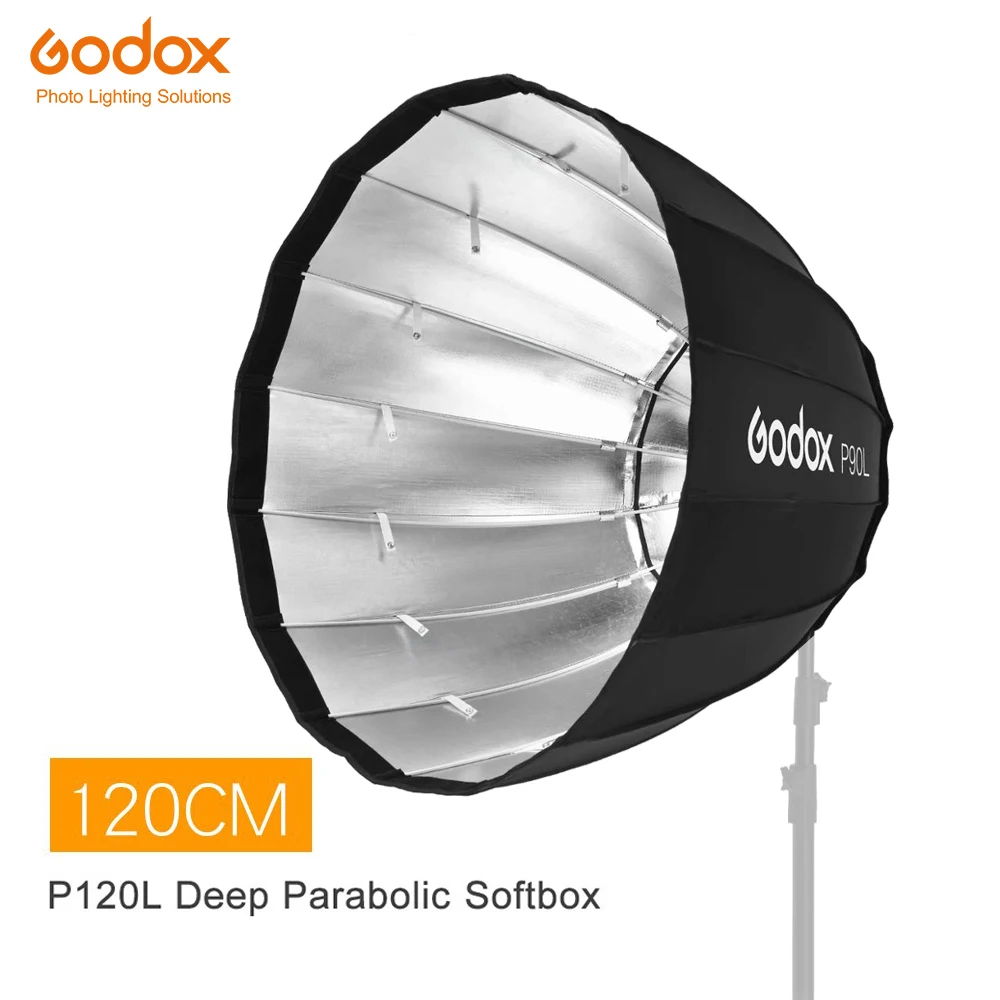 Портативный Godox P120L 120 см Глубокий параболический софтбокс Bowens крепление для студийная вспышка Speedlite отражатель Фотостудия софтбокс