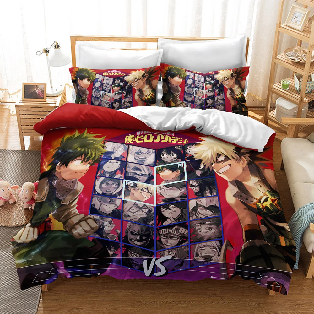

Home Textile 3d My Hero Academia Bedding Set Cartoon Anime Character Printed Duvet Cover Sets Twin Full Queen King Free Shipping