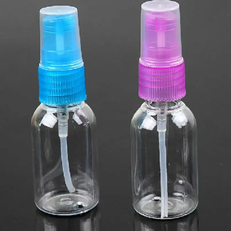 

5pcs 30/50 / 100ml White lid Transparent Plastic Empty Travel Spray Bottle Perfume Atomizer.
