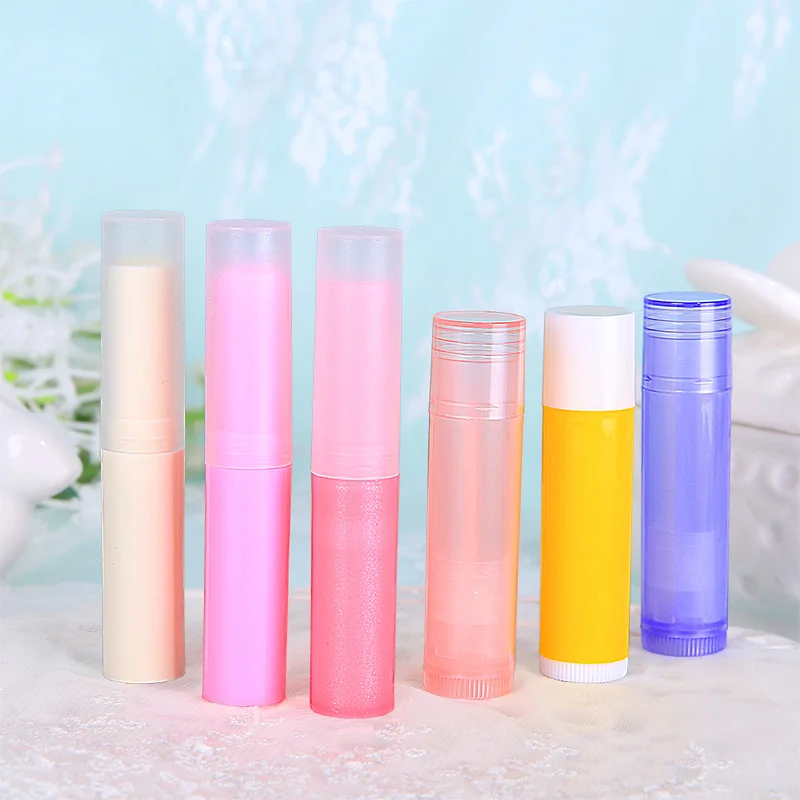 100 шт. пустые косметические контейнеры для пополнения бальзам губ крышки