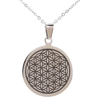 fleur de vie stainless steel hollowed lasered flower of life necklace sacred geometry accessories jewelery mothers day gift