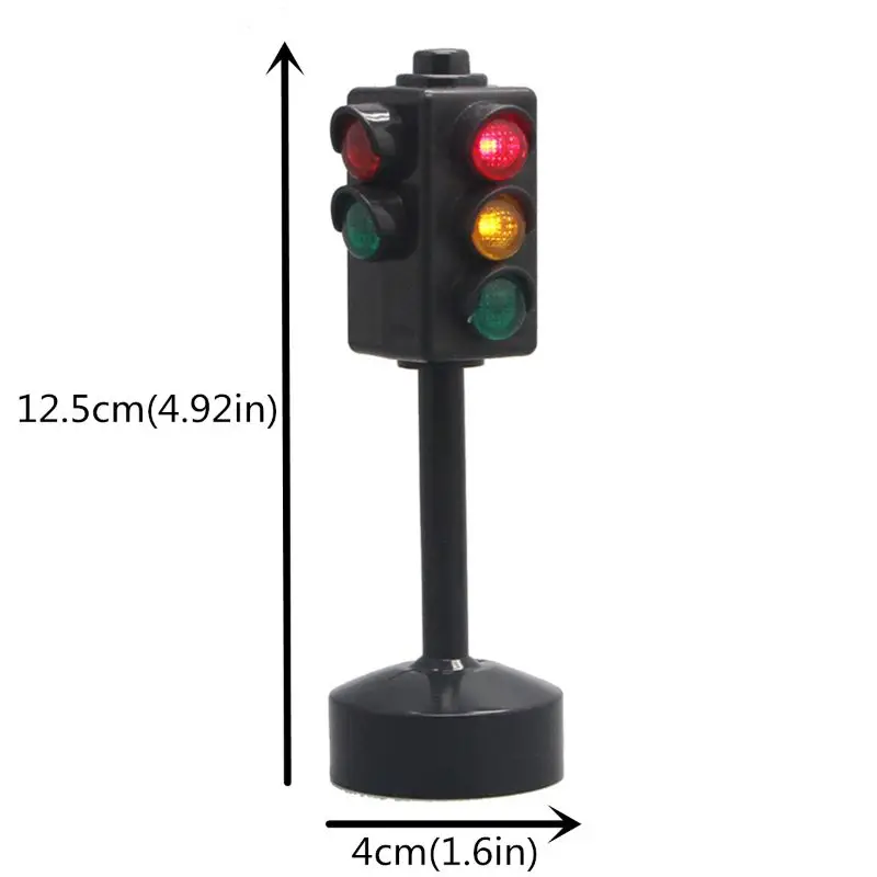 

New Traffic Light Puzzle Toy 11.5cm Traffic Signs For Wooden Train Truck 24BE