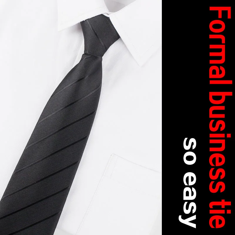 Мужской 8см галстук с молнией моды Бизнес Повседневная серия Предварительно