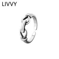 livvy silver color korean geometric hollow line ring female fashion decoration exquisite jewelry birthday gift 2021 trend