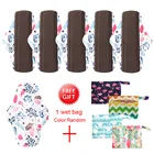 Салфетки хлопковые многоразовые гигиенические, из моющийся санитарный бамбука, в комплекте 1 бесплатный пакет