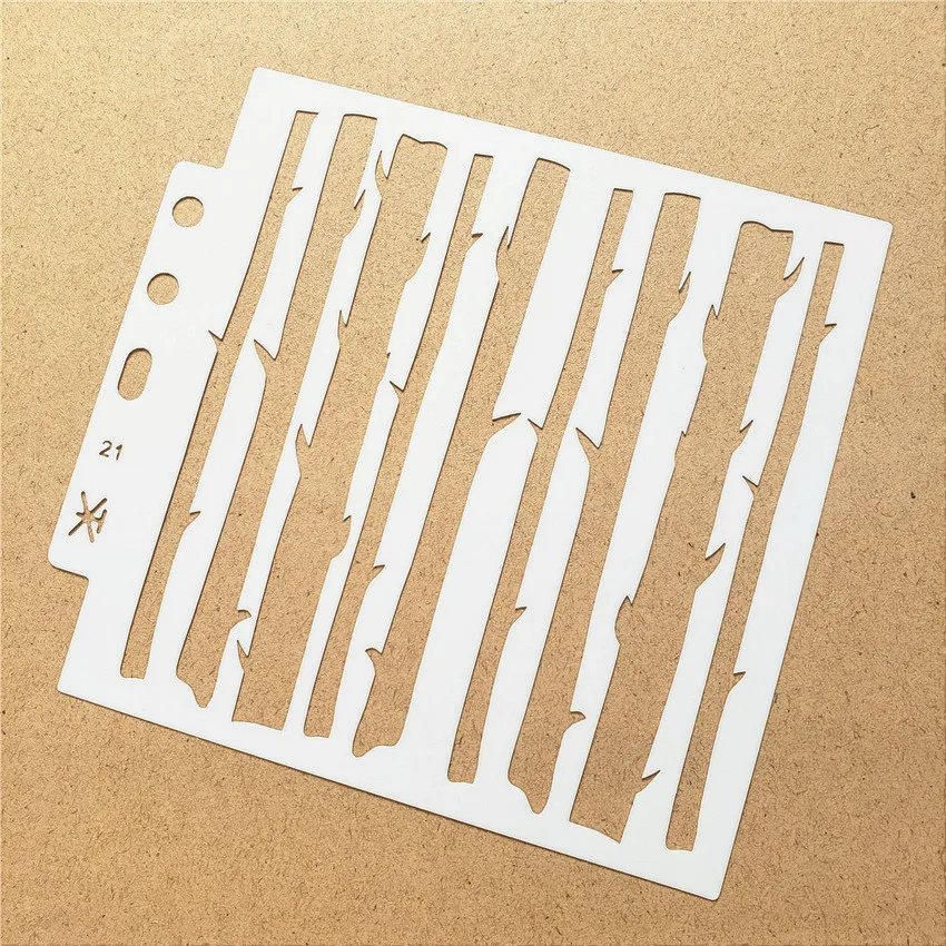 Трафареты с лесом 14 1*13 см покрытие шаблон Пластиковая форма распылителем щит