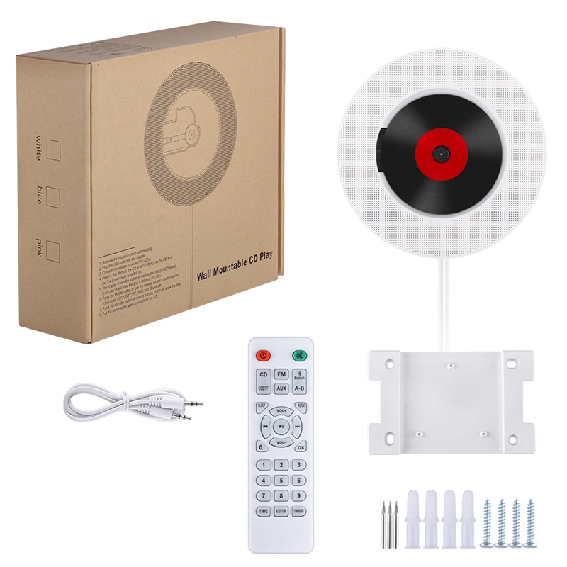 Портативный настенный Bluetooth CD плеер USB привод светодиодный дисплей HiFi динамик o с