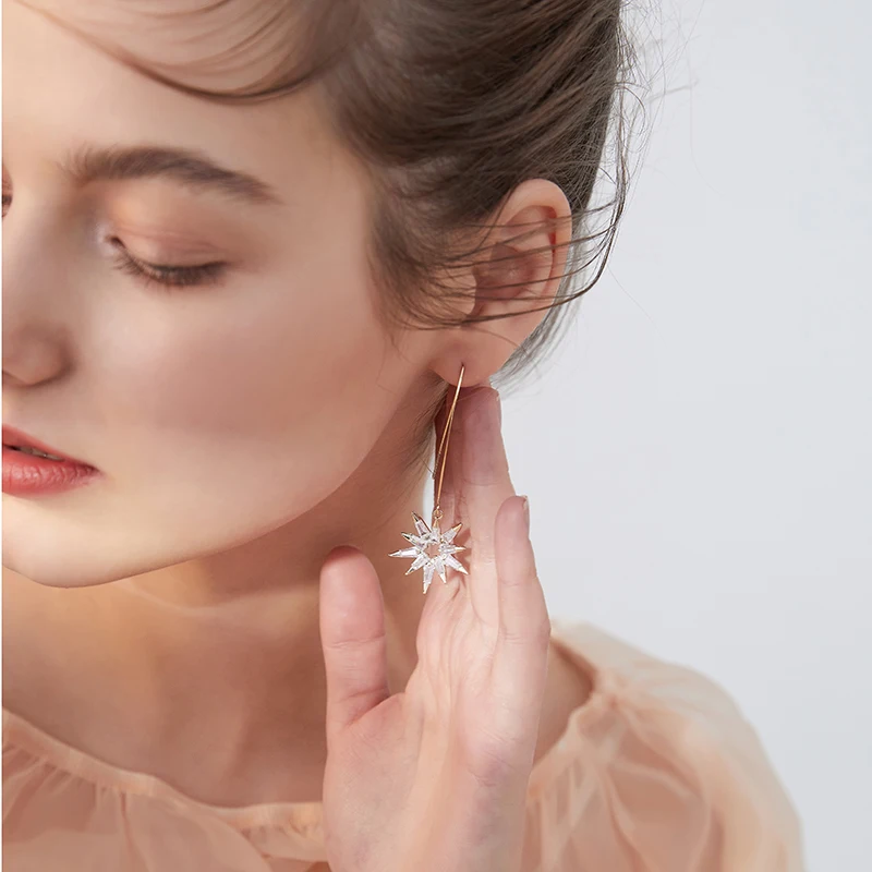 Серьги Xinwei новинка 2020 простые серьги в виде подсолнуха для женщин длинные