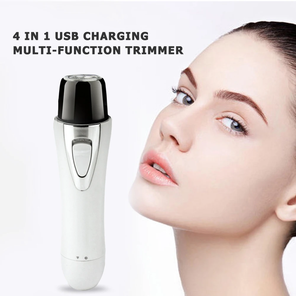 

Mini Electric Body Facial Hair Remover 4 in 1 Mini Facial Hair Remover Eyebrow Shaver Women Electric Trimmer Epilator
