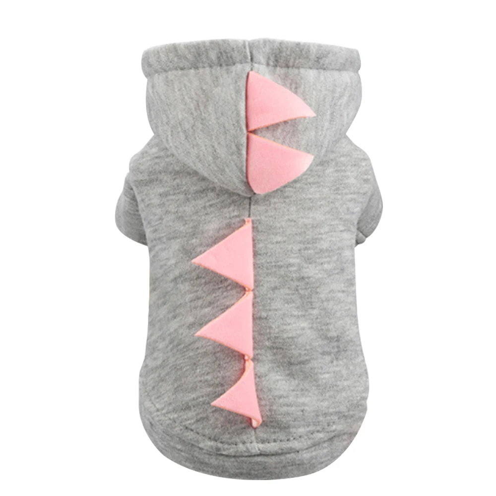 style 2 grey Hoomall, пальто для собак, хлопок, зимняя теплая одежда для маленьких собак, для чихуахуа, мягкий меховой капюшон, куртка для щенков, одежда для собак, 5 размеров - Цвет: style 2 grey