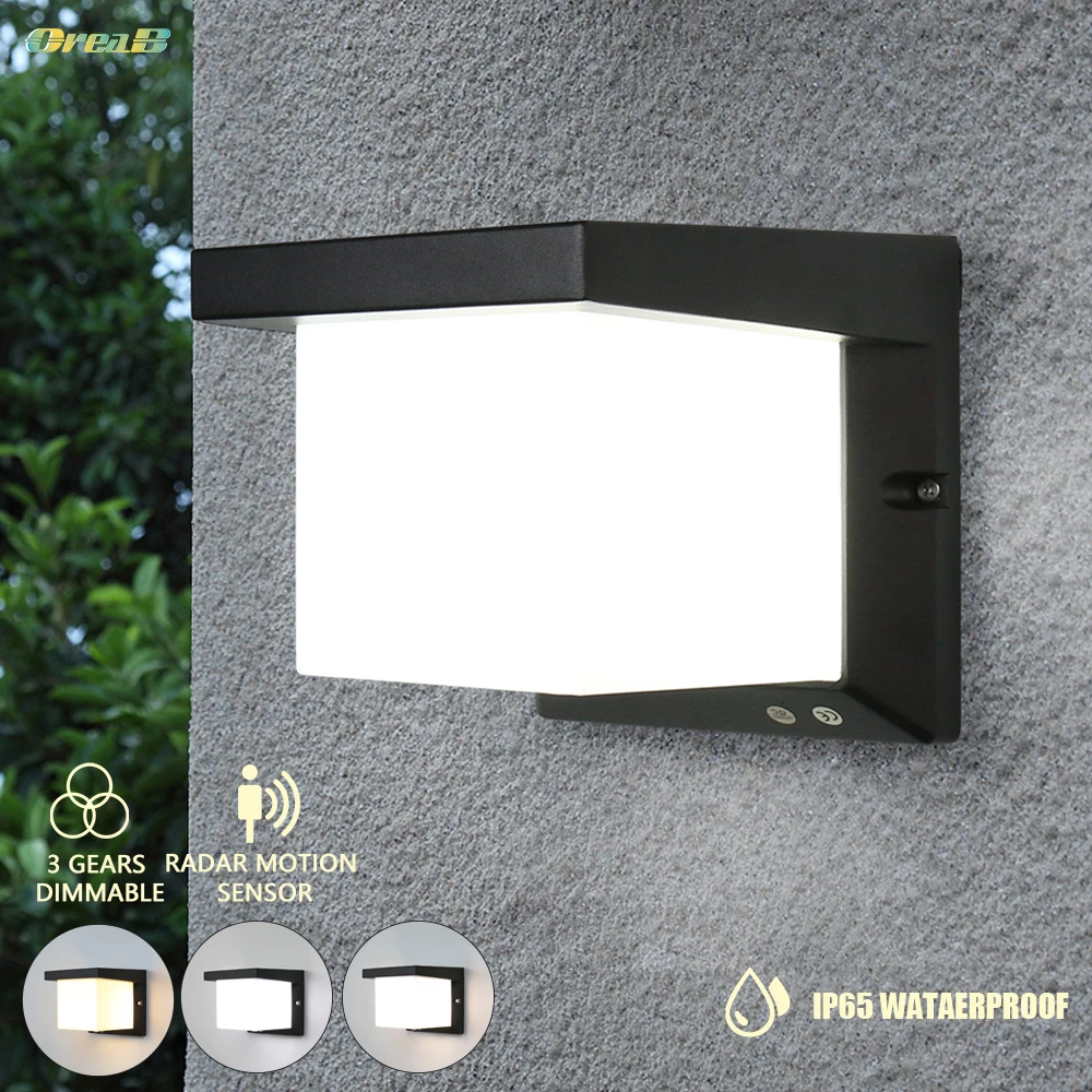 Европейский современный Уличный настенный светильник 10 Вт 20 светодиодов 3 цвета