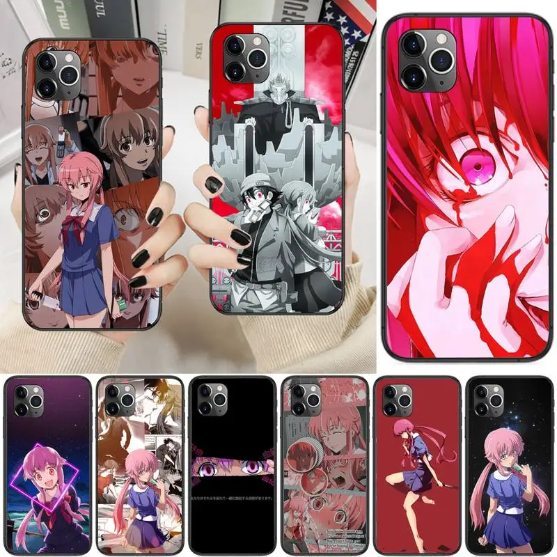 

Anime Mirai Nikki Future Diary Phone Case For iPhone 13 12 11 Pro Max 11 XR XS Max X 8 7 6 5 SE 2020 Fundas Cover