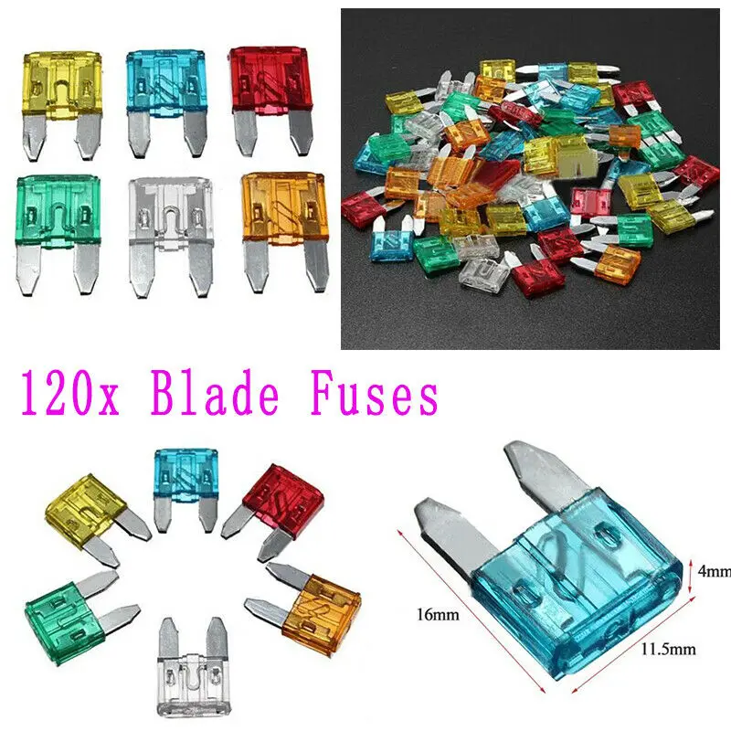 

120pcs Assorted Medium Blade Fuses Fuse Refitted Special 5A 10A 15A 20A 25A 30A For Auto Car Truck