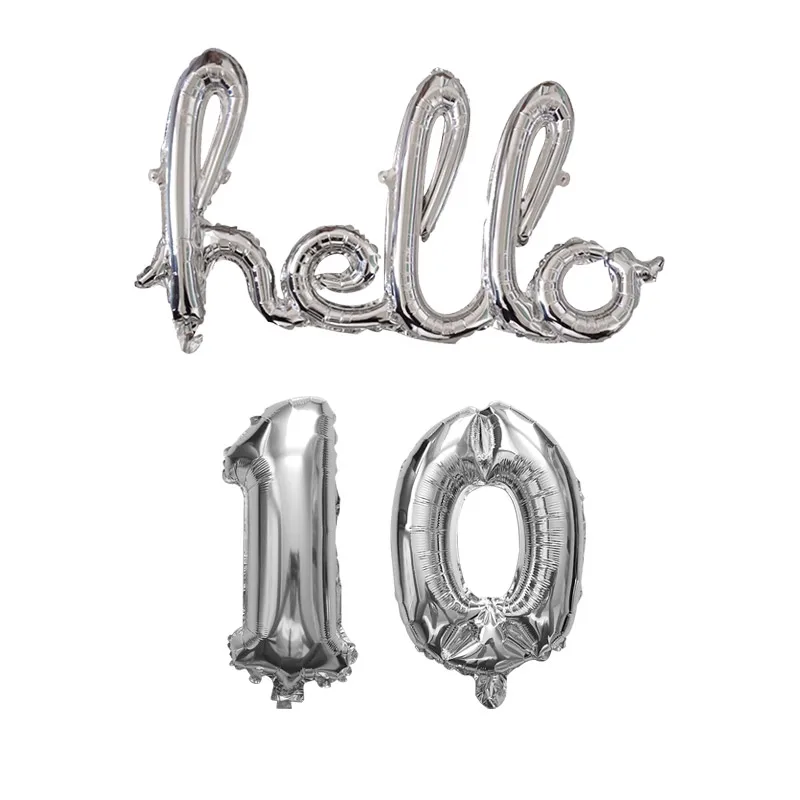 Цвет: желтый 1 комплект 16 дюймов шар из фольги с буквенным номером hello 30 50 18 розовый золотой серебряный золотой цвет на 30 день рождения украшение шар - Цвет: Цвет: желтый