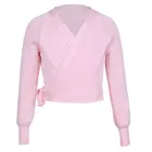 Весенне-осенний трикотажный балетный свитер для девочек с запахом, пальто для гимнастики, верхняя одежда, куртка, одежда для балета