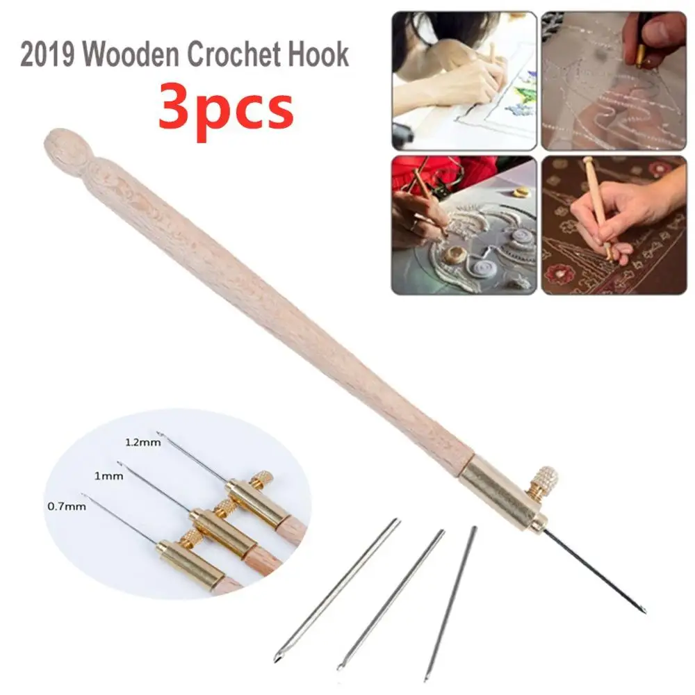 3pc Crochet Hook 11 шт. DIY 10-40 см Набор для вышивки обручи рамка устройство для вышивки крестом круглая петля ручные швейные инструменты бамбуковые кольца для вышивки круг - Цвет: 3pc Crochet Hook