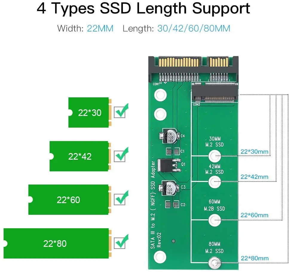 onvian m2 sata адаптер sata iii для m 2 ngff ssd конверте