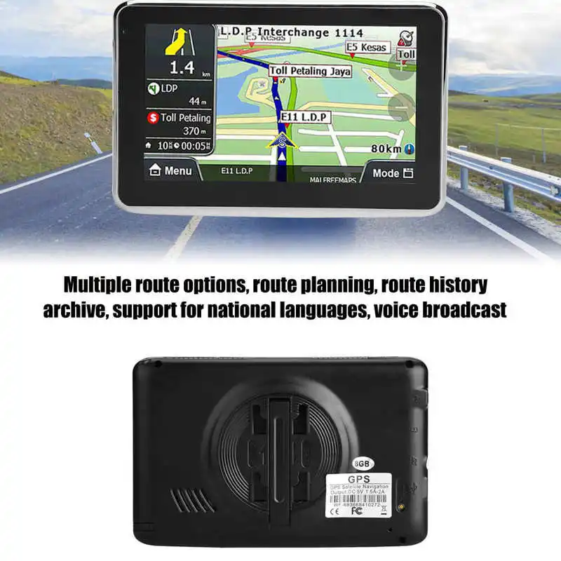 Универсальный 5 дюймов сенсорный экран Экран автомобильного навигатора GPS