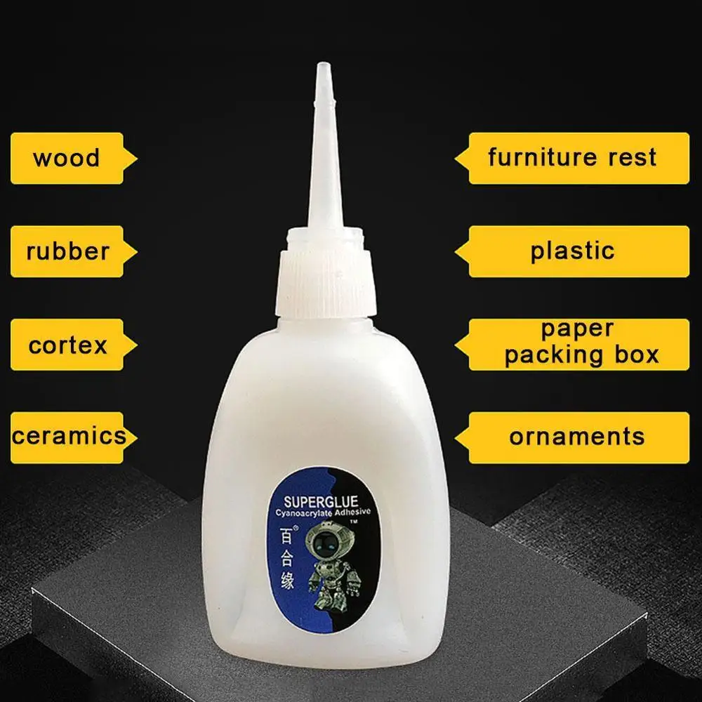 

25g/30g/50g/70g Instant Quick Dry Cyanoacrylate Strong Adhesive Quick Bond Leather Rubber Metal Office Supplies 502 Super Glue