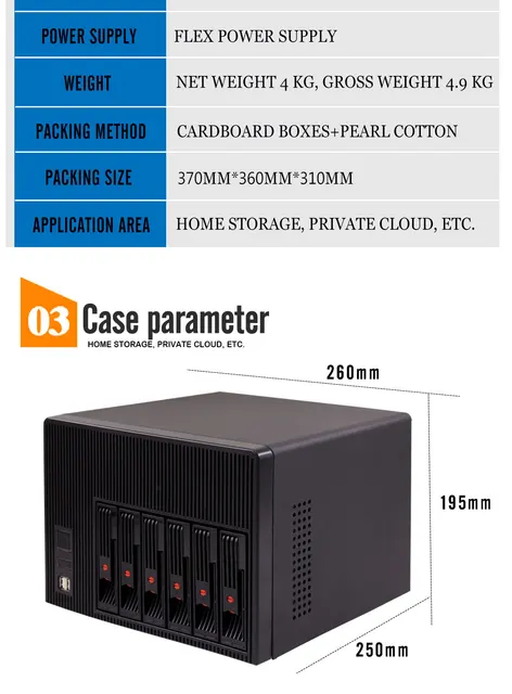 2023 New high quality 6bays NAS storage case hot swap server chassis with  6gb sata backplane - AliExpress