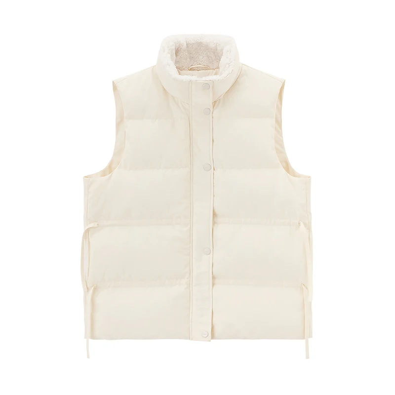 

INMAN 2020 Winter New Arrival Women's Down Vest Loose Casual Light Weight White Duck Sleeveless Down Jacket