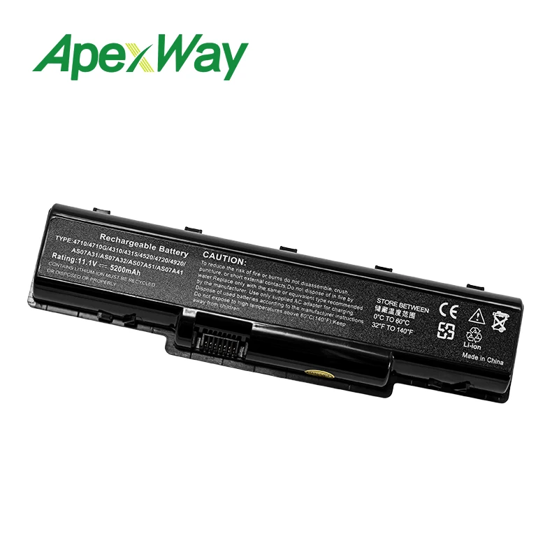 Аккумулятор Apexway для Acer Aspire 4720G 4720Z 4720ZG 4730 4730Z 4730ZG 4736 4736G 4736Z 4736ZG AS07A51 BT.00606.002
