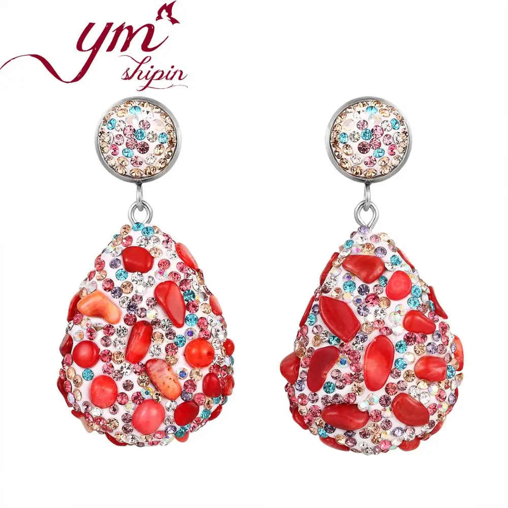 Женские серьги-капли ручной работы 11 видов роскошных сережек с кристаллами