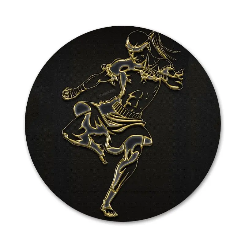 Значки для боксерских перчаток Muay Thai Металлические одежды рюкзака украшение 58 мм