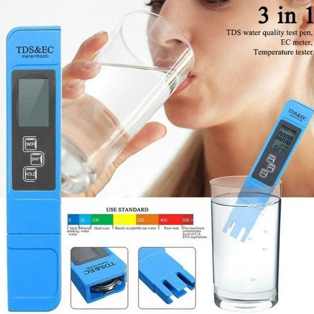 TDS-метр Цифровой тестер воды цифровой 0 0-14 PH-фильтр 0-9990ppm PPM чистота аквариума TDS и EC