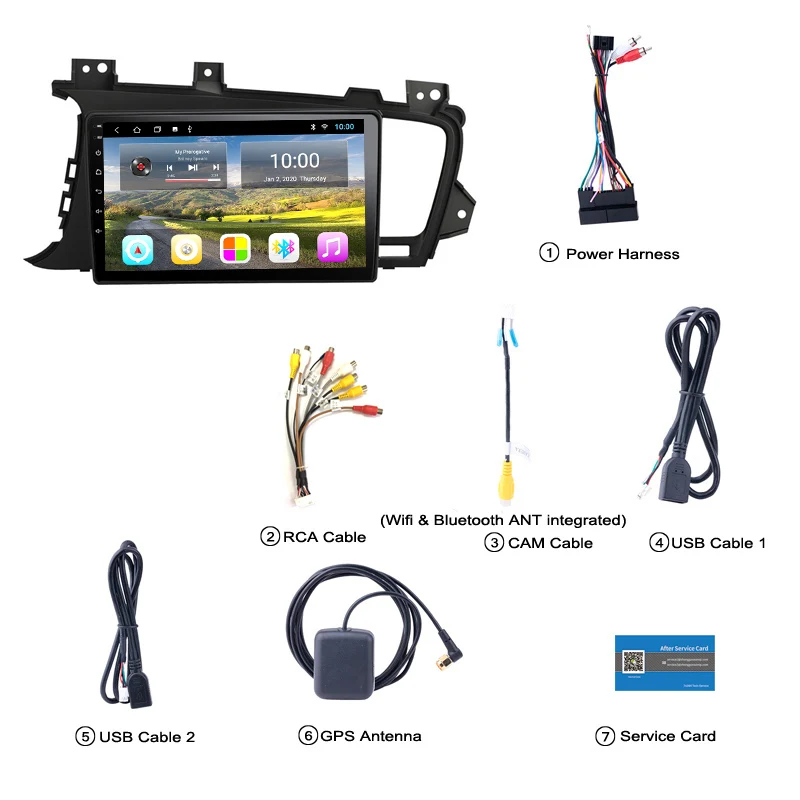 

2G RAM 9 inch Android 10 Car Video player for Kia K5 2011-2015 Auto radio GPS navigation
