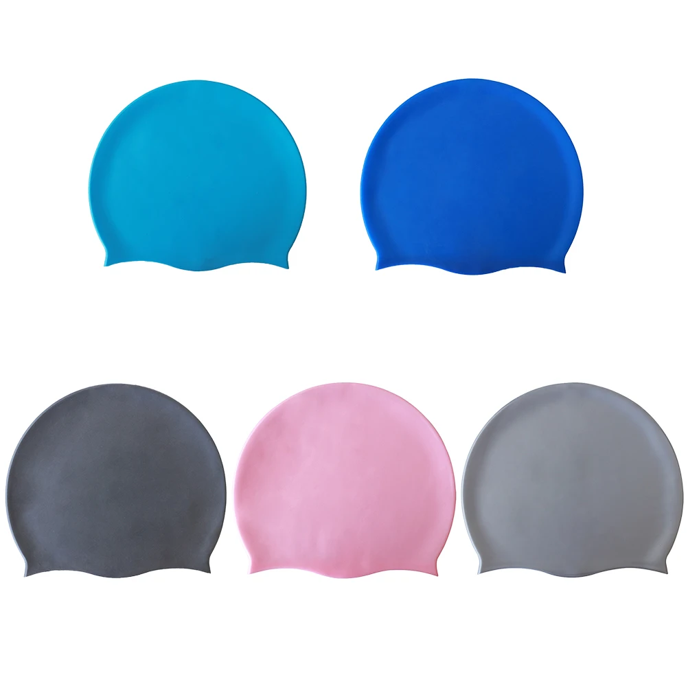 5 шт. водонепроницаемые Мягкие силиконовые шапки унисекс для