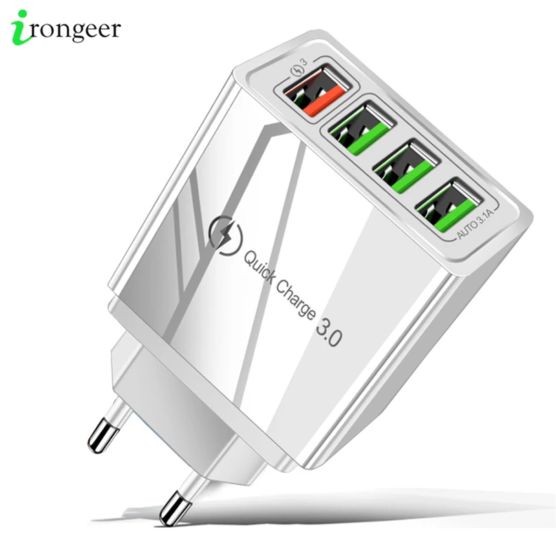Устройство зарядное сетевое с USB портом и поддержкой быстрой зарядки 3 0|Зарядные