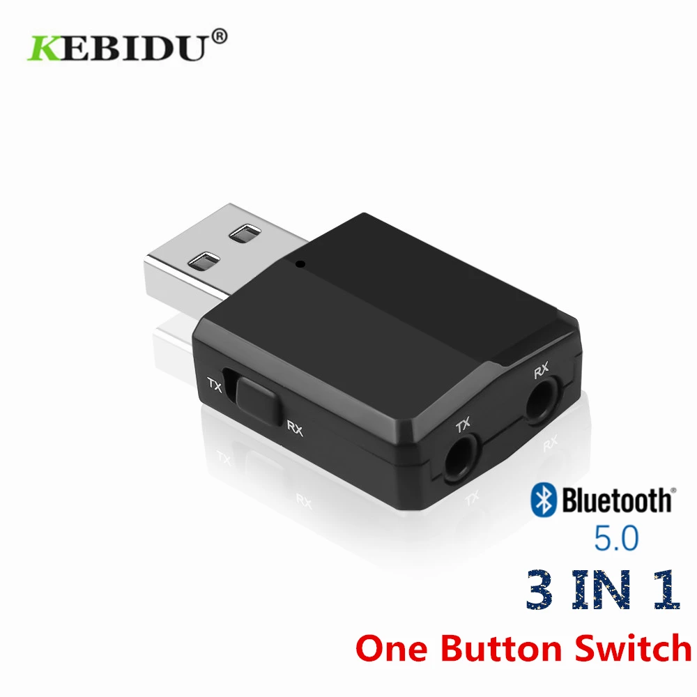 KEBIDU 3 в 1 5 мм аудио Bluetooth передатчик приемник беспроводной USB 0 адаптер мини AUX