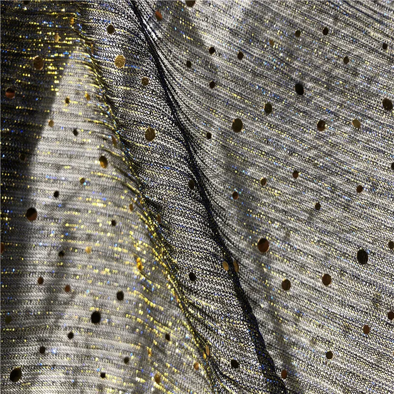 150 см X 100 к требованиям заказчика Сверкающие Красочная ткань с пайетками блестящие и юбкой в горошек из тюля