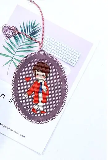 Xx DIY ремесло Стич вышивка крестиком Закладка гнезда пластик/металлическая ткань