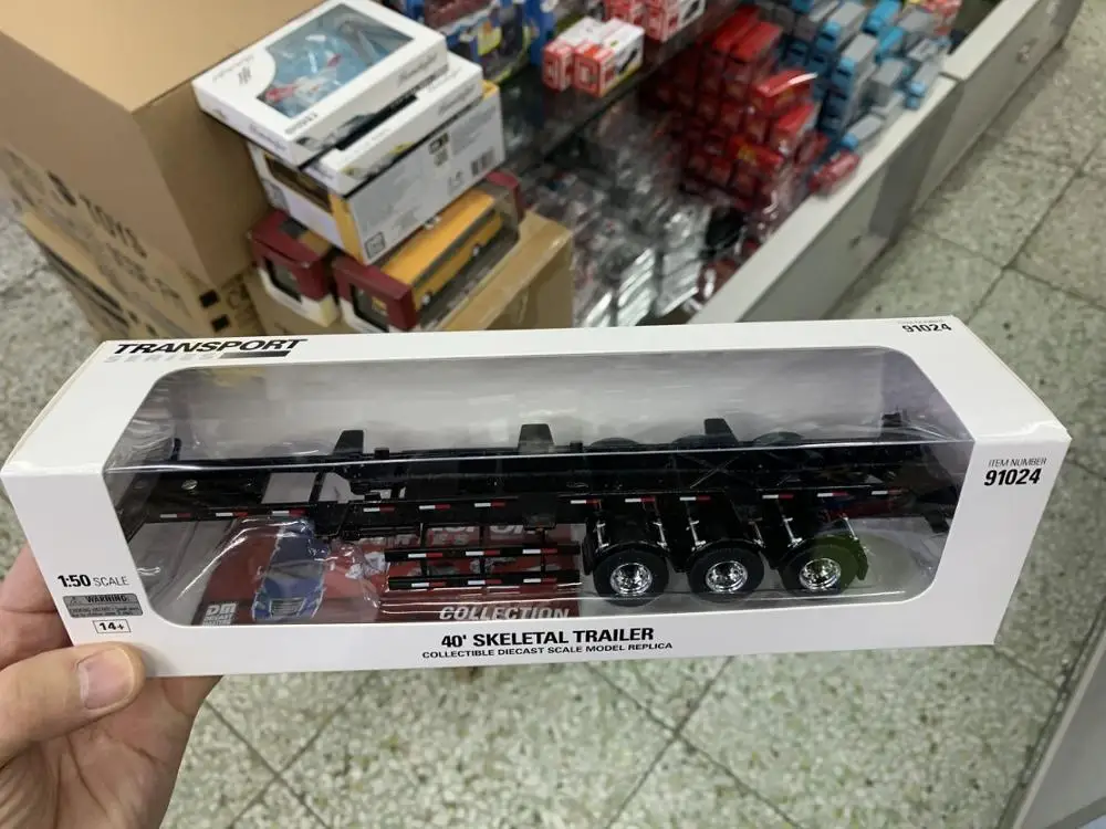 40 дюймовый Карманный трейлер Транспортировочная серия черный цвет 1:50 модель