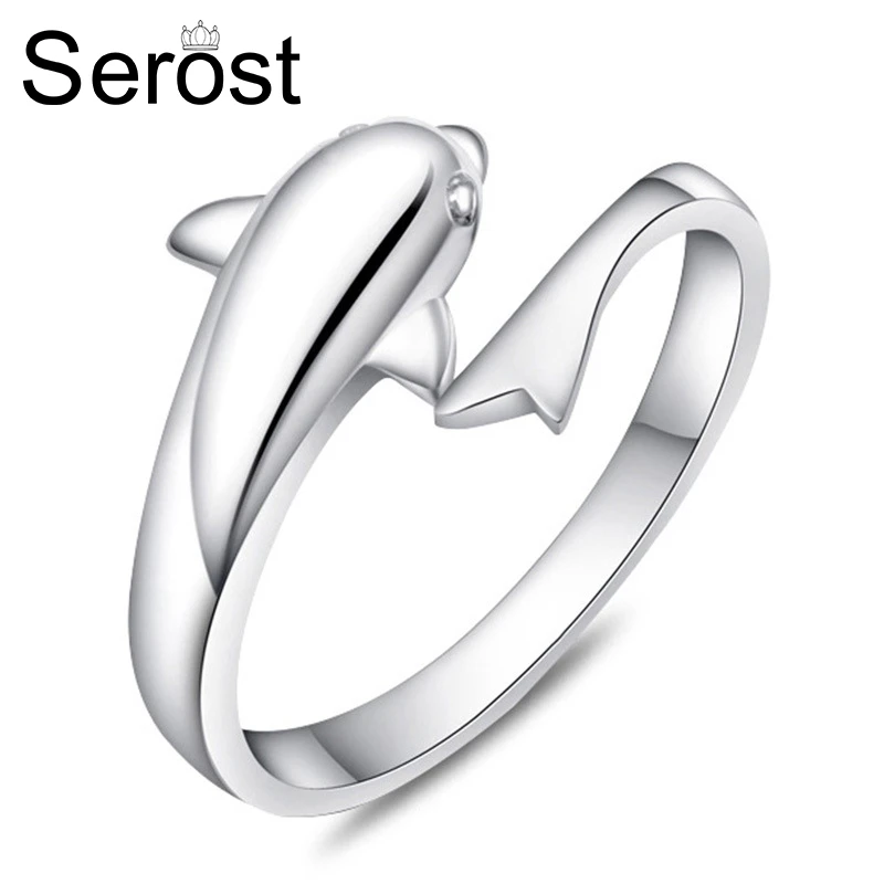 SEROST 2020 Простые Кольца из стерлингового серебра 925 пробы в форме V для женщин с